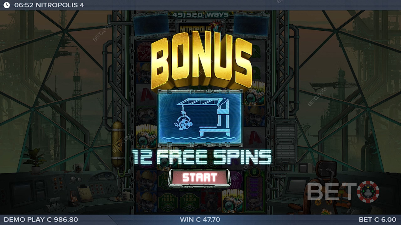 Vinn 50 000 ganger innsatsen din i spilleautomaten Nitropolis 4!