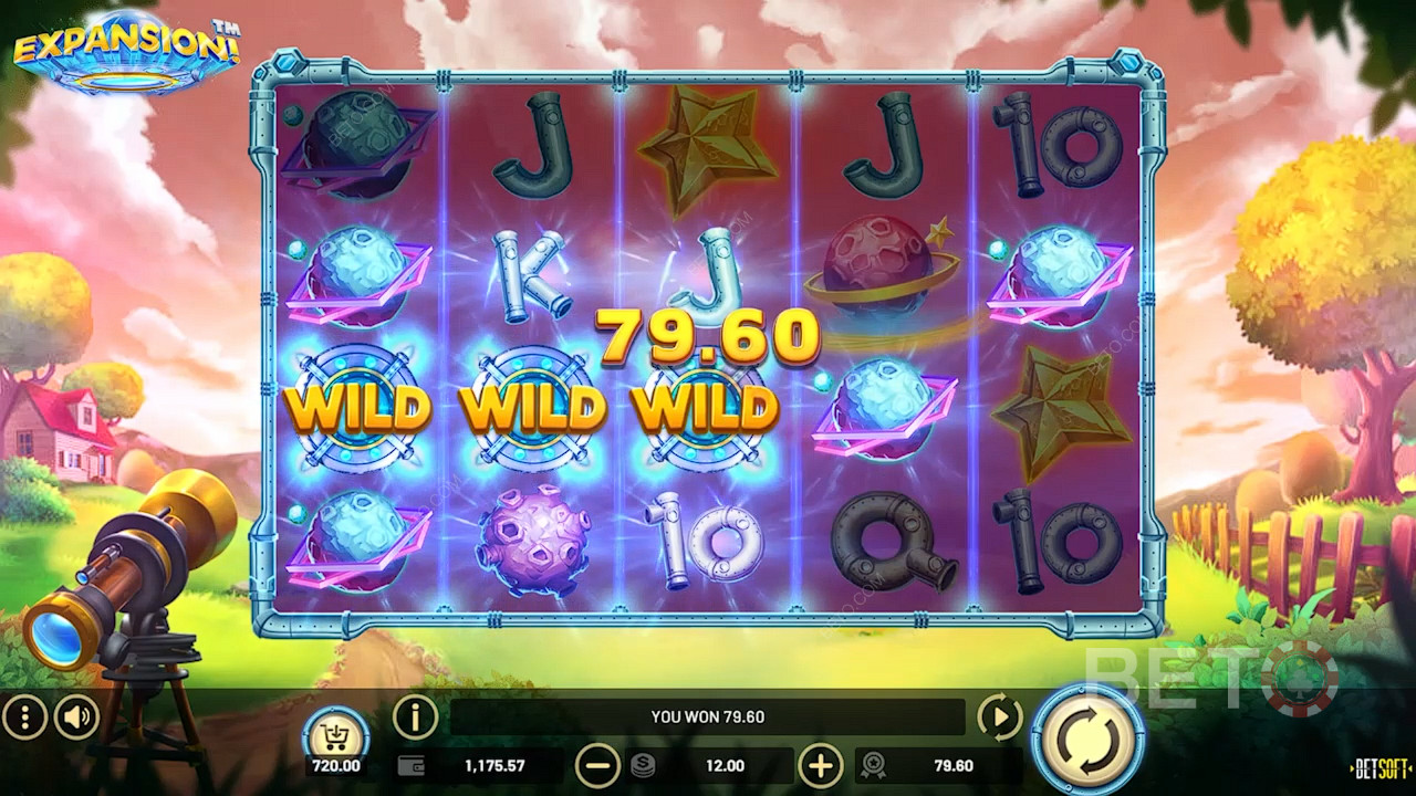 Wild-symboler skaper enkle gevinster i online-spilleautomaten Expansion!
