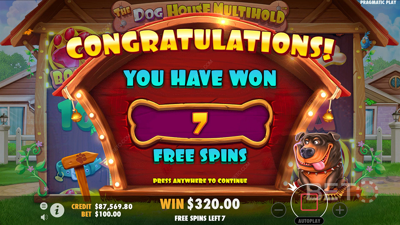 Vinn 9000 ganger innsatsen din i The Dog House Multihold Online Slot!