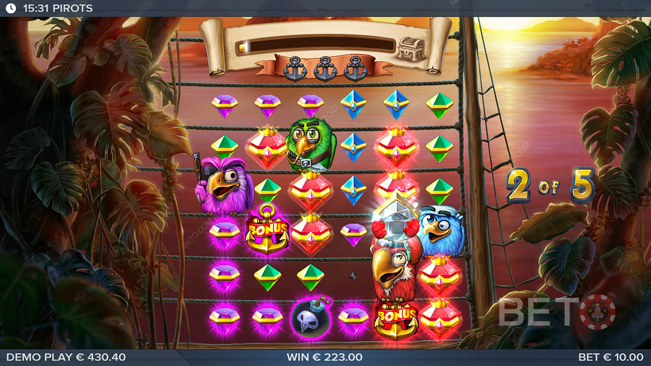 Gratisspinn låser opp det fulle potensialet i Pirots-spilleautomaten