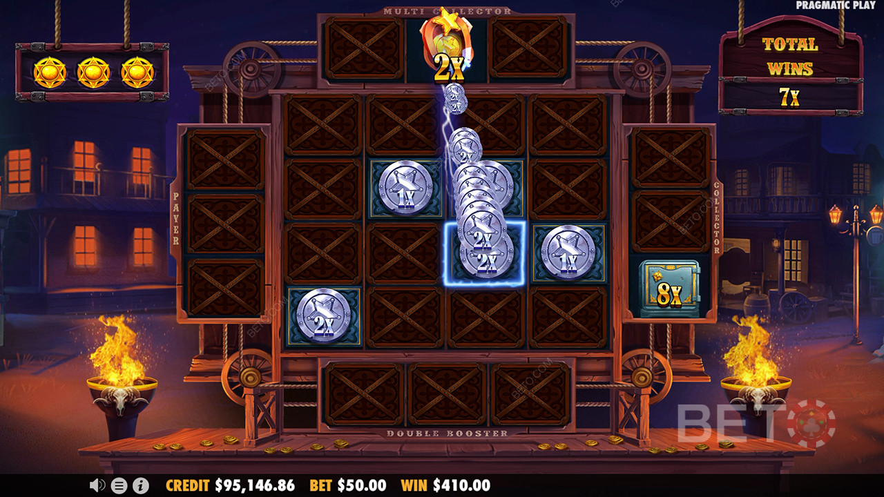 Bonusfunksjoner forklart i Cowboy Coins av Pragmatic Play