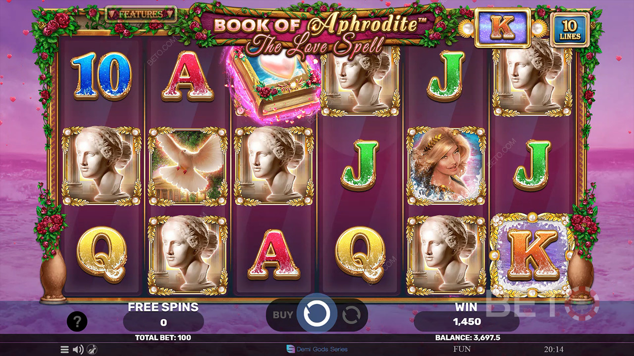 Book Of Aphrodite - The Love Spell Anmeldelse av BETO Slots
