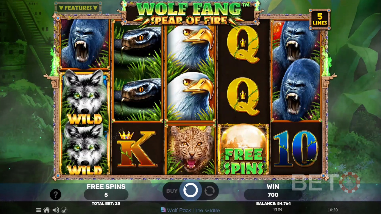 Wolf Fang Spear of Fire Anmeldelse av BETO Slots