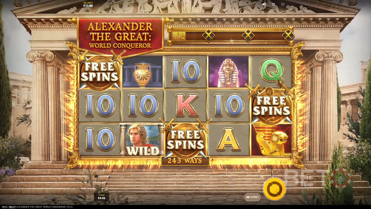 Alexander den store verdenserobreren Anmeldelse av BETO Slots