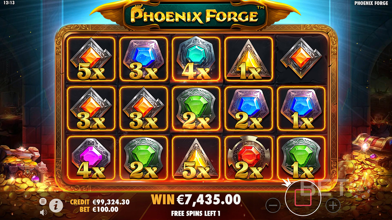 Bonusfunksjoner forklart i Phoenix Forge av Pragmatic Play