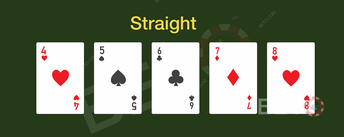 Straight er en av de bedre hendene i poker