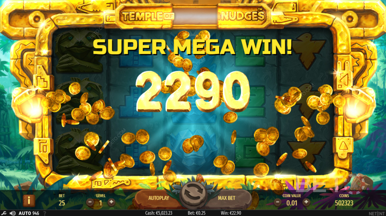 Super Mega seier i Temple of Nudges