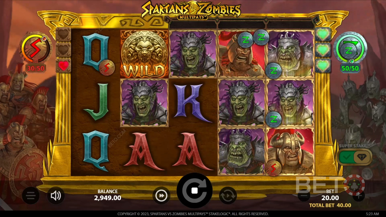 Spartans vs Zombies Anmeldelse av BETO Slots