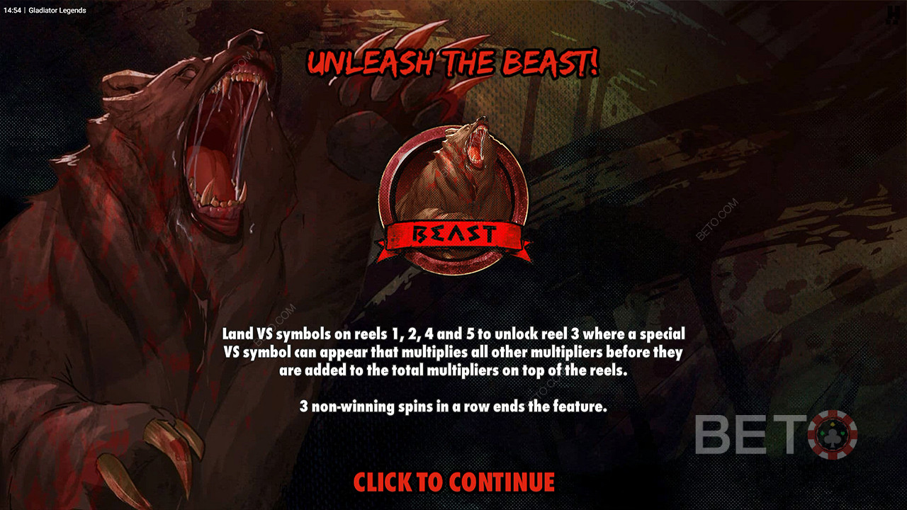 Vinn stort ved å få multiplikatorer i Unleash the Beast-bonusspillet