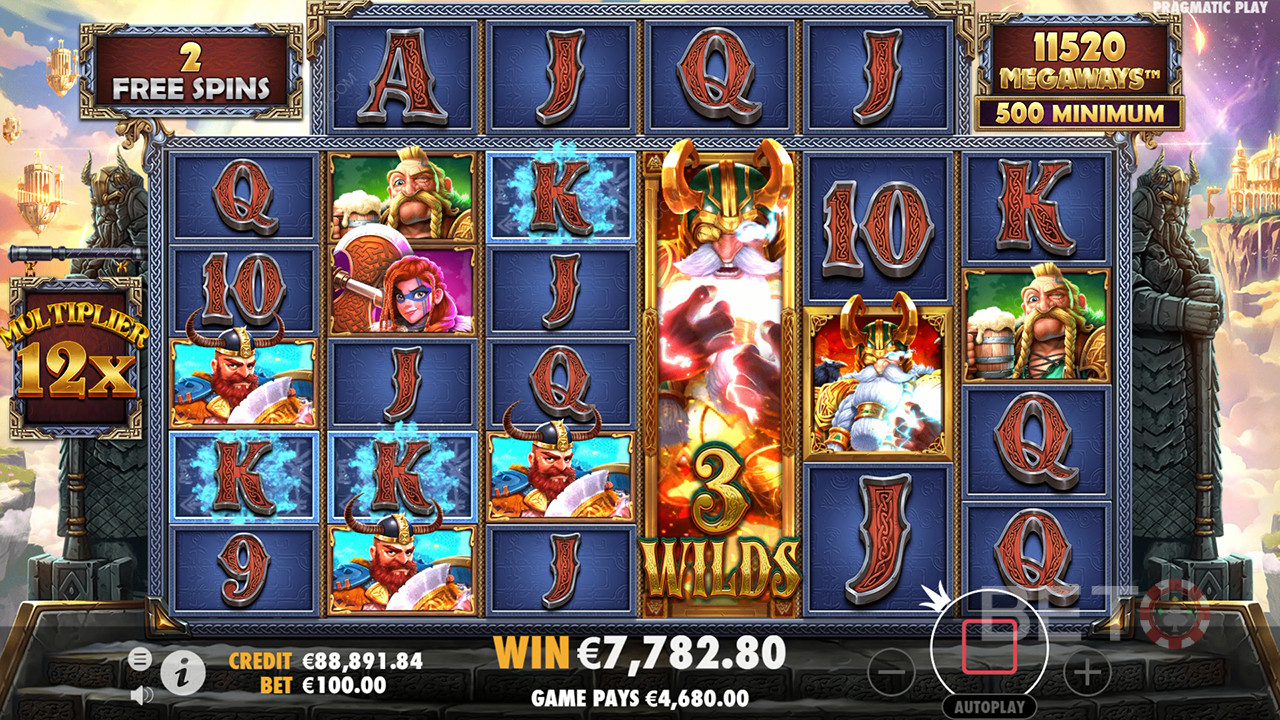 Vinn 15 000 ganger innsatsen din i Fury of Odin Megaways online spilleautomat!