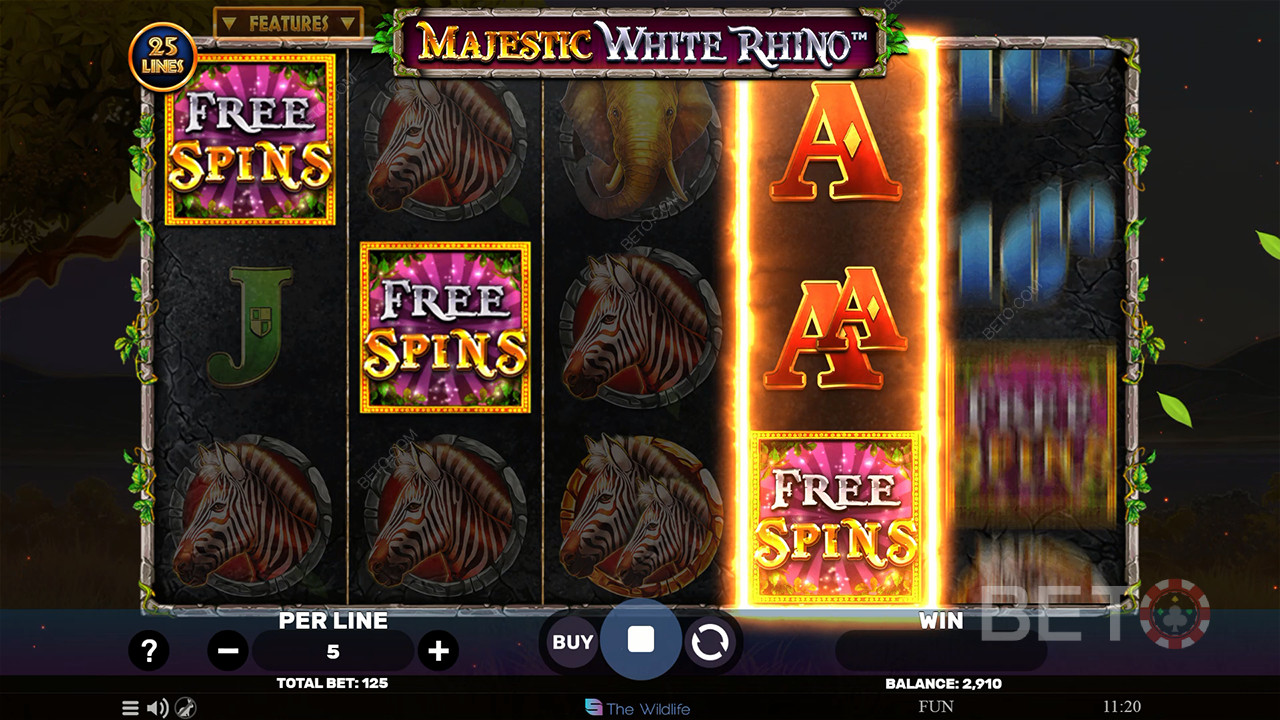 Majestic White Rhino Anmeldelse av BETO Slots