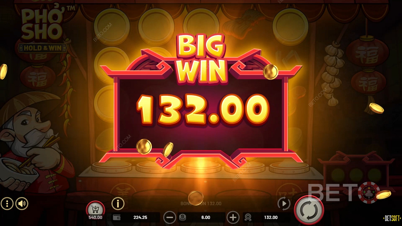 Vinn 4000 ganger innsatsen din i Pho Sho spilleautomat på nett!