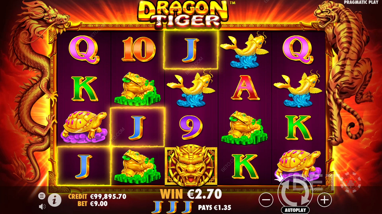 Nyt 1 024 måter å vinne på i Dragon Tiger-spilleautomaten