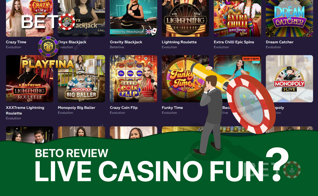 Playfina Live Casino tilbyr et bredt utvalg av populære dealer-spill.