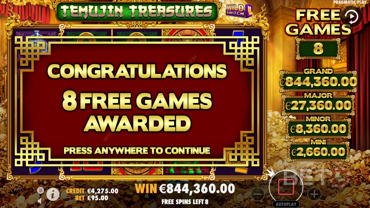 Bonusfunksjoner som Lucky Wheel kan vinne deg gratisspinn i Temujin Treasures