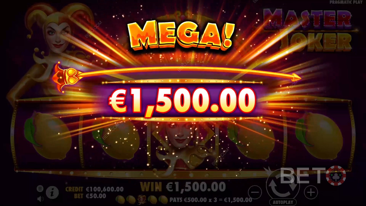 Vinn 10 000 ganger innsatsen din i spilleautomaten Master Joker!
