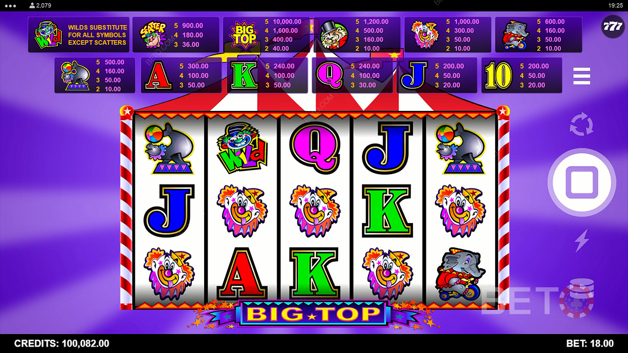 Big Top Spill Gratis