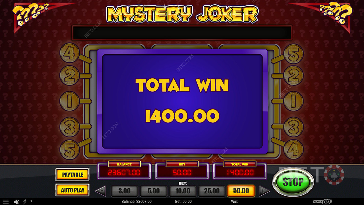Vinn 6 020x innsatsen din i Mystery Joker Video Slot!