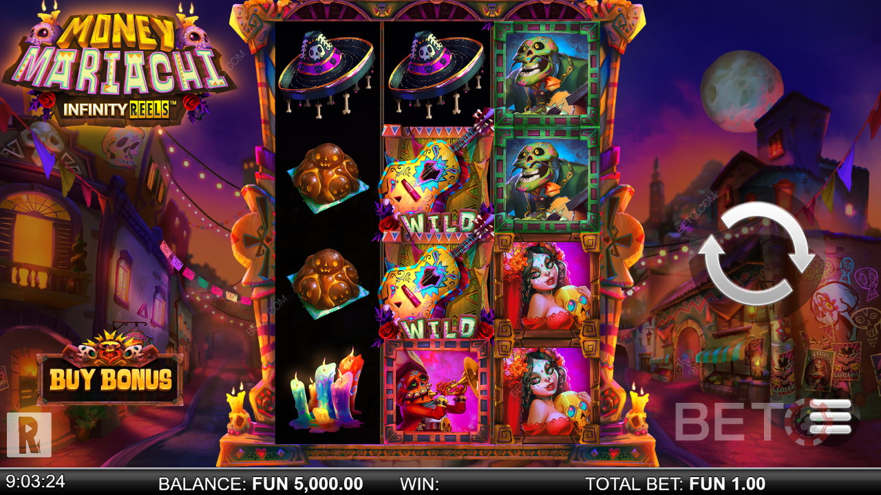 Money Mariachi Infinity Reels Anmeldelse av BETO Slots