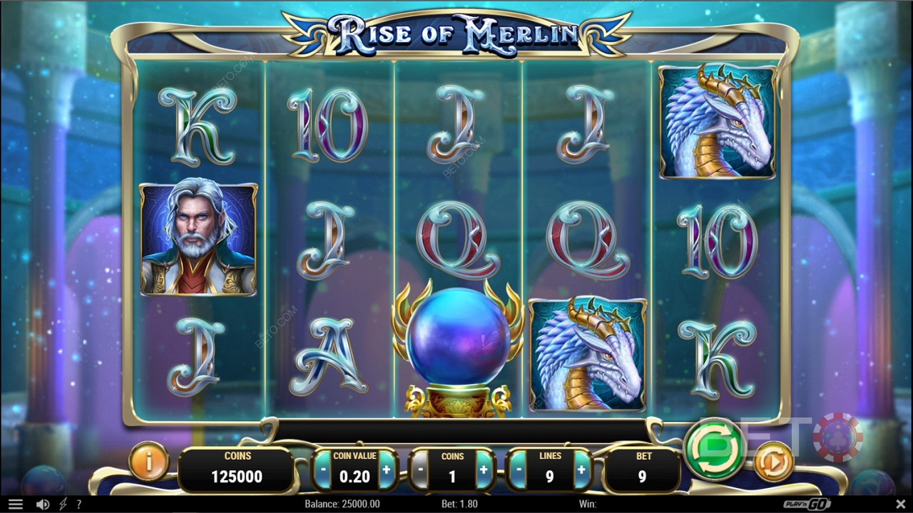 Rise of Merlin Slot - Vakre symboler.
