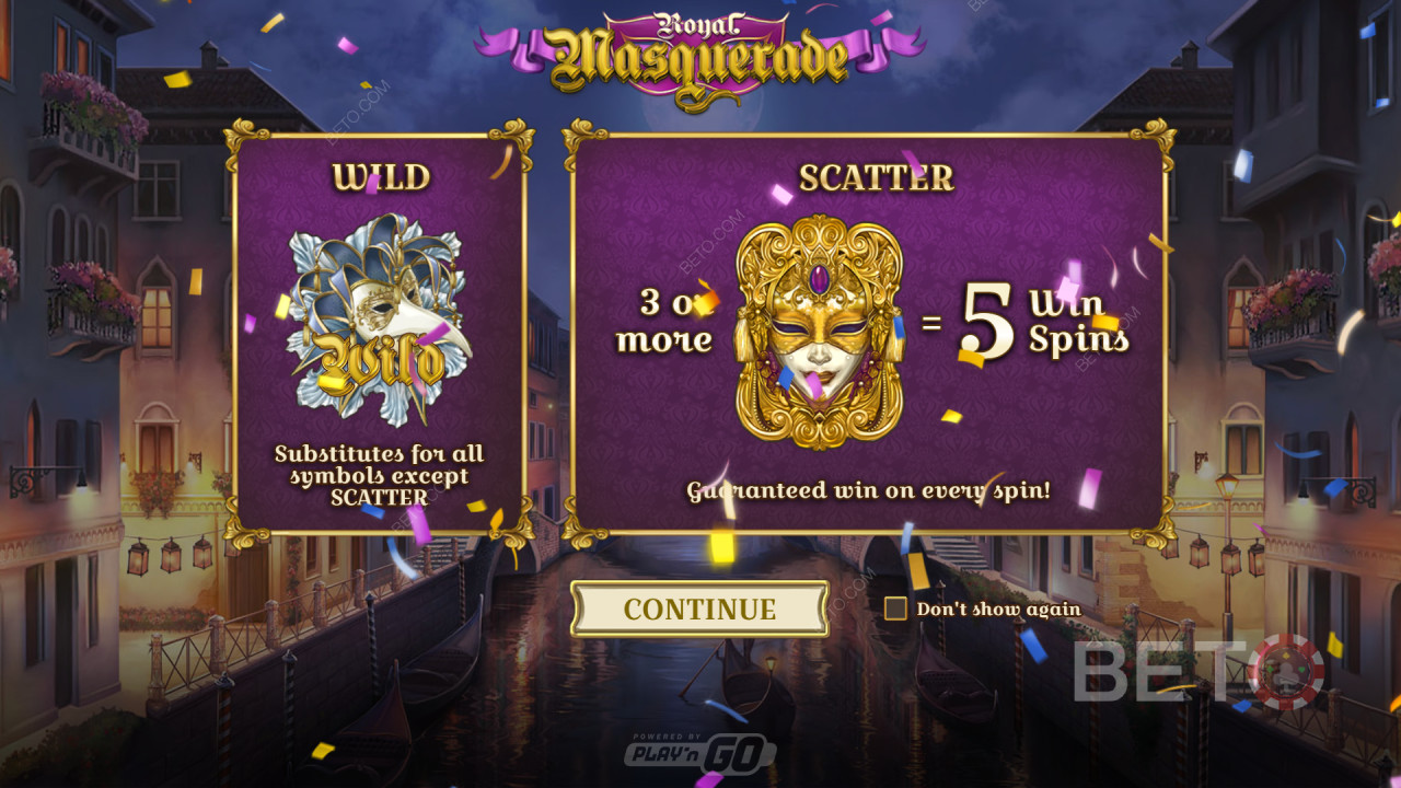 Bonusfunksjonene i Royal Masquerade forklares av Play