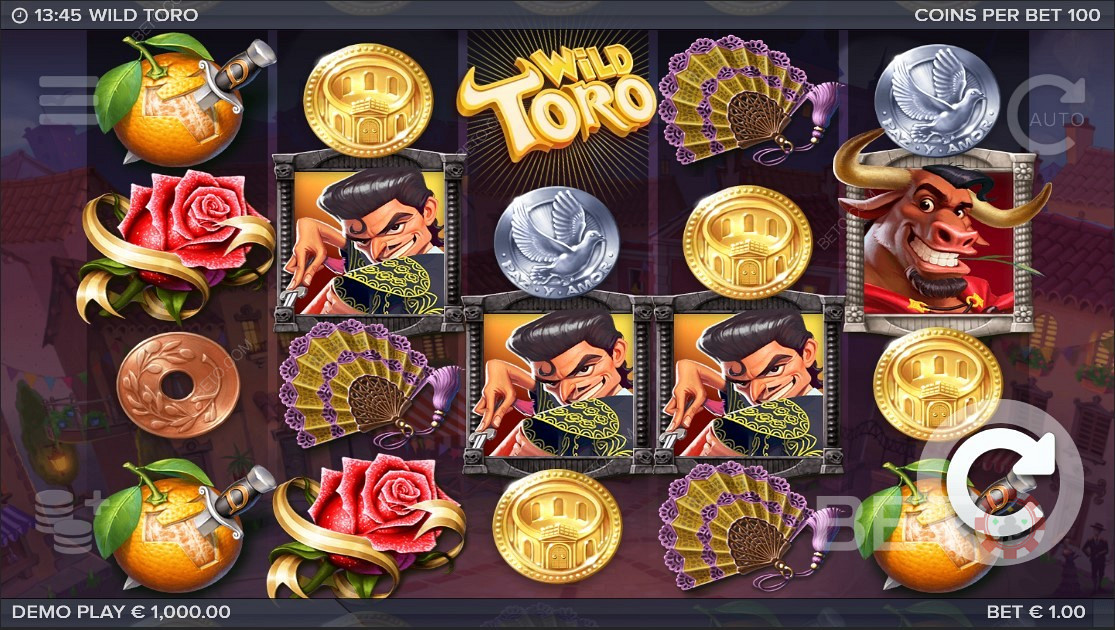 Attraktive symboler i Wild Toro Online Slot