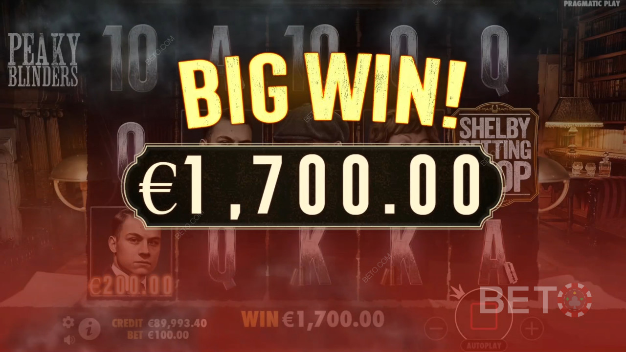 Vinn 2 022 ganger innsatsen din i videospilleautomaten Peaky Blinders!