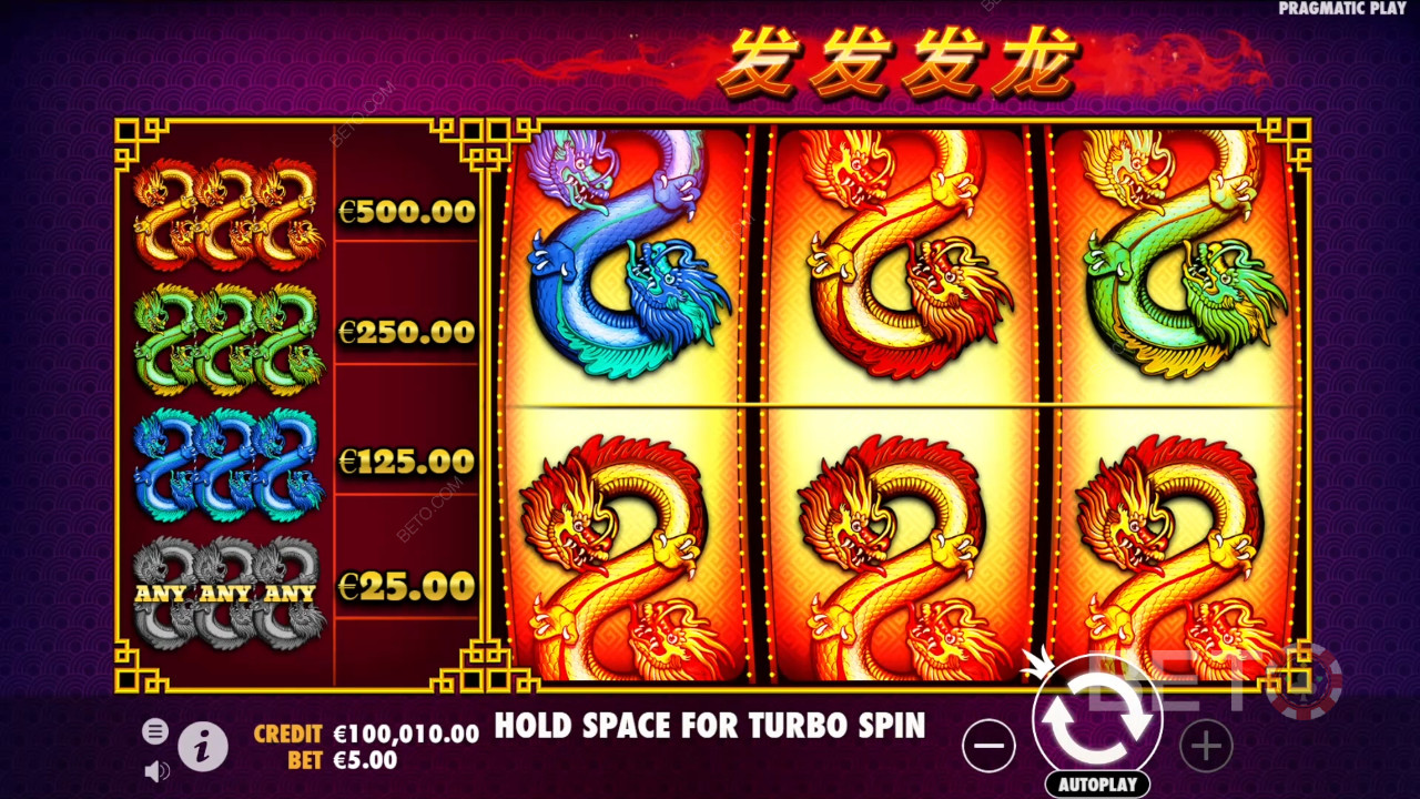 Vinn 100 ganger innsatsen din i 888 Dragons-spilleautomaten!