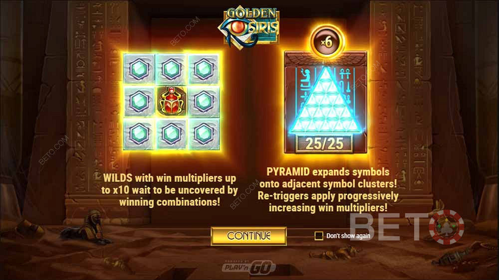 Pyramid Charger spesialfunksjon i Golden Osiris