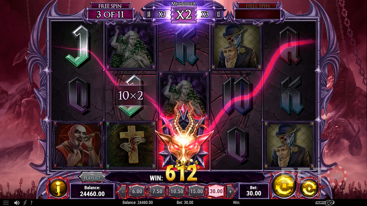 Vinn 5 000 ganger innsatsen din i Demon Slot Online!