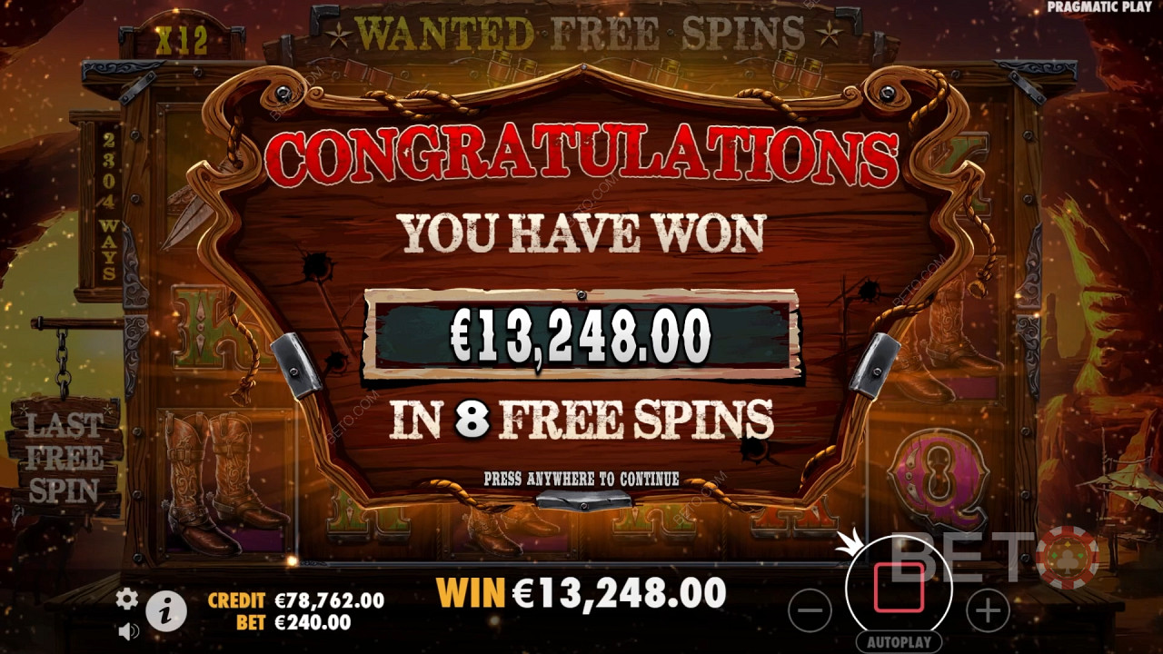 Vinn 10 000 ganger innsatsen din i The Wild Gang Video Slot!
