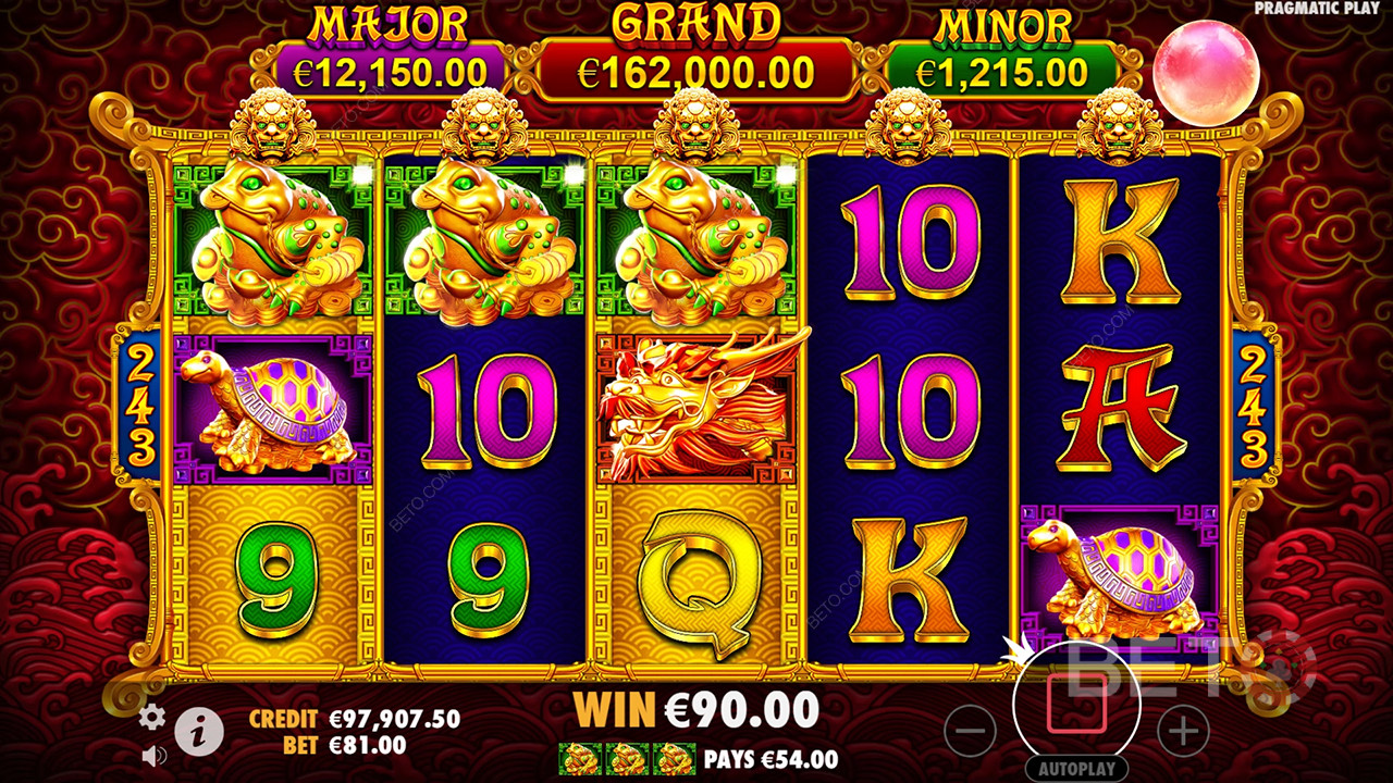 Vinn 7 342 ganger innsatsen din i 5 Lions Gold-spilleautomaten!