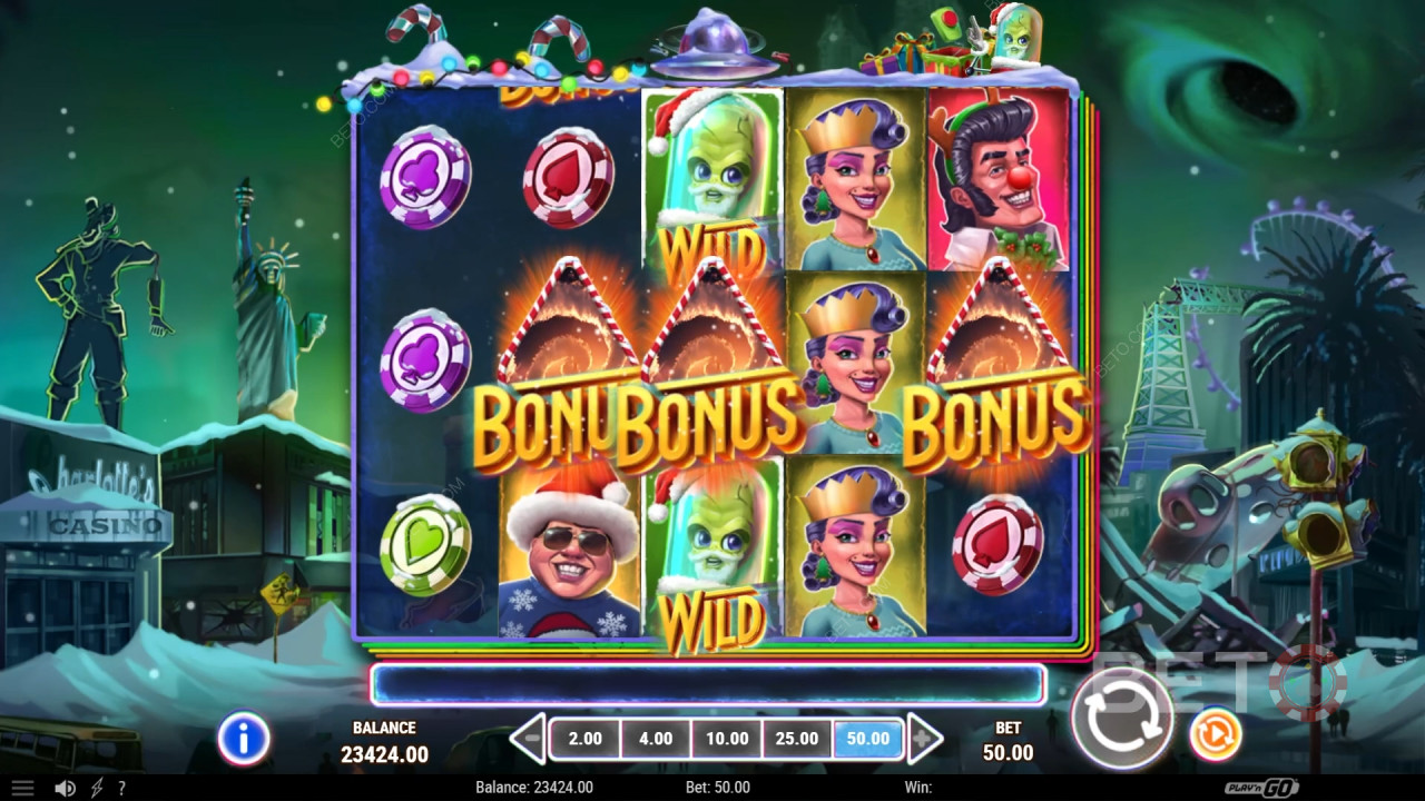 Invading Vegas Las Christmas Anmeldelse av BETO Slots