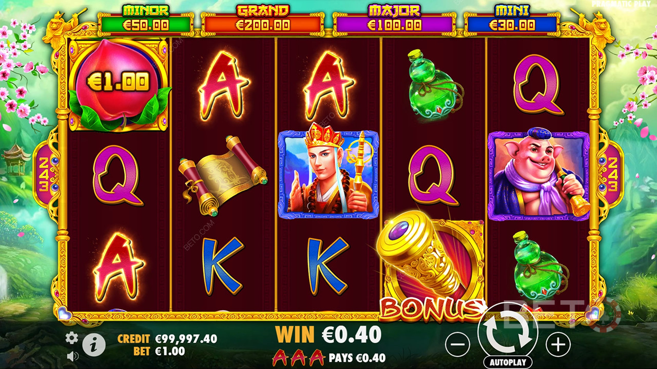 Bonusfunksjoner forklart i Monkey Warrior av Pragmatic Play