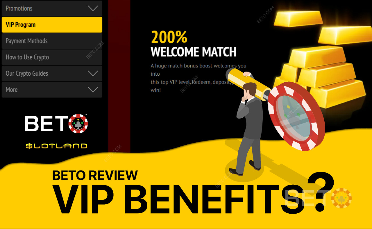 Få flere fordeler, som en velkomstbonus på 200 %, ved å klatre i VIP-rankingen.