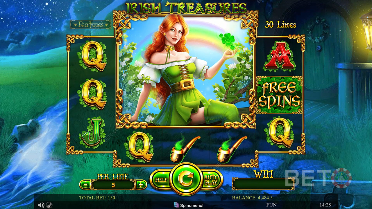 Irish Treasures Anmeldelse av BETO Slots