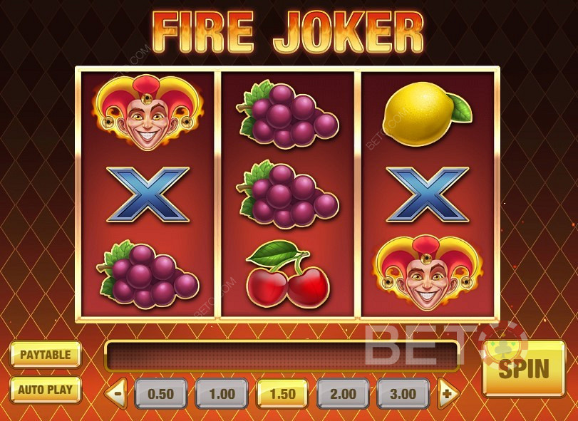 Få forskjellige symboler - Spill Fire Joker Slot