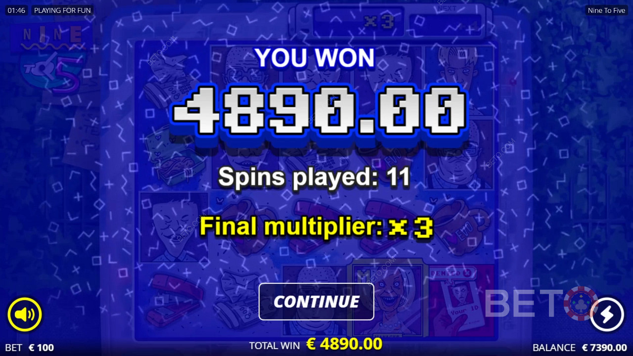 Vinn 9 217 Din innsats i Nine To Five Video Slot!