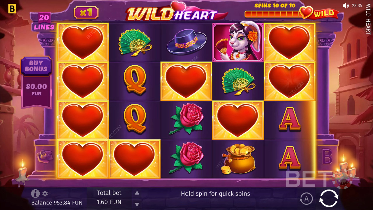 Wild Heart Anmeldelse av BETO Slots