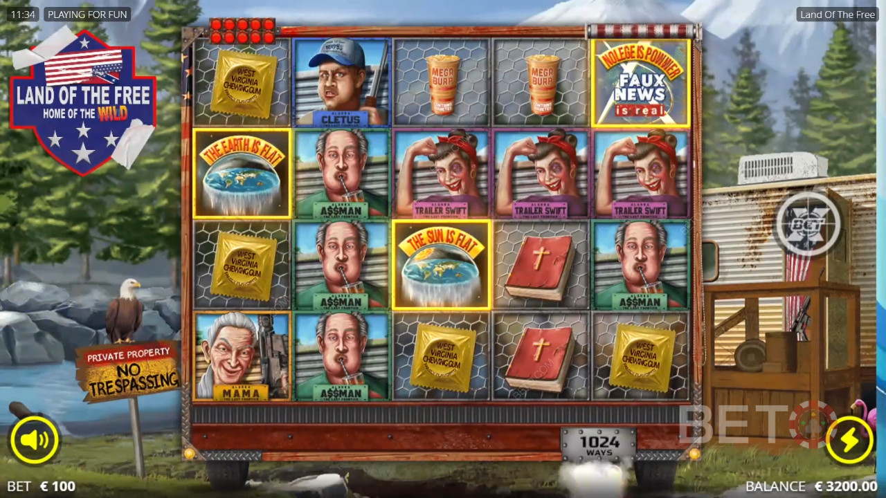 Land of the Free Anmeldelse av BETO Slots