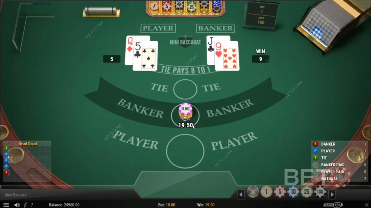 Baccarat kasinospill - Lær hvordan du mestrer Baccarat-strategier