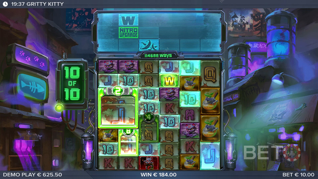 Gritty Kitty of Nitropolis Anmeldelse av BETO Slots