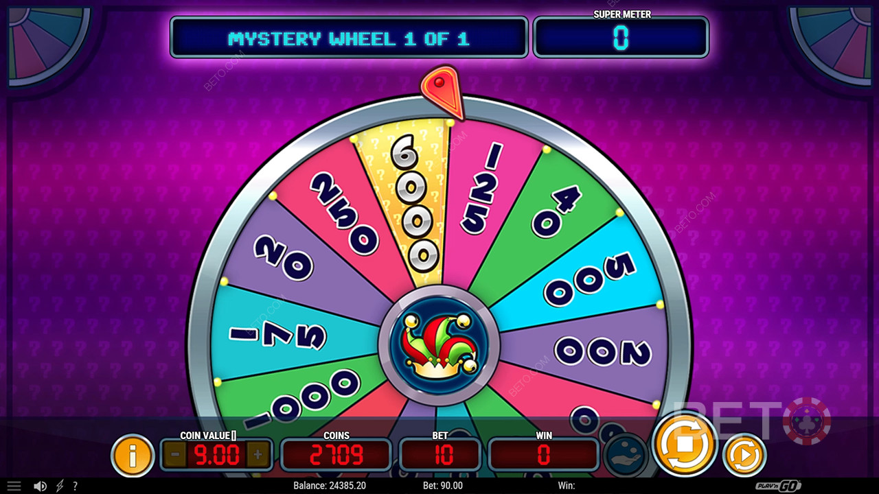 Vinn opptil 2.397.5 ganger innsatsen din i Mystery Joker 6000 Online Slot!