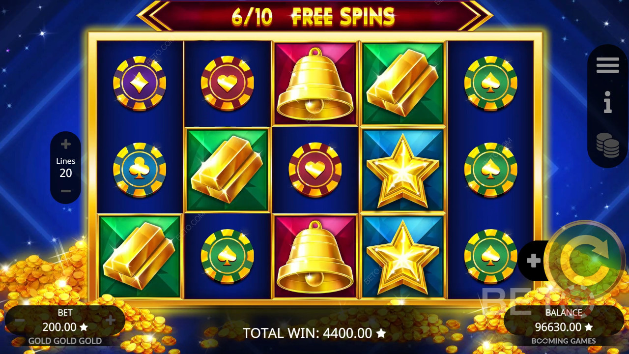 Bonusfunksjoner forklart i Gold Gold Gold Gold av Booming Games