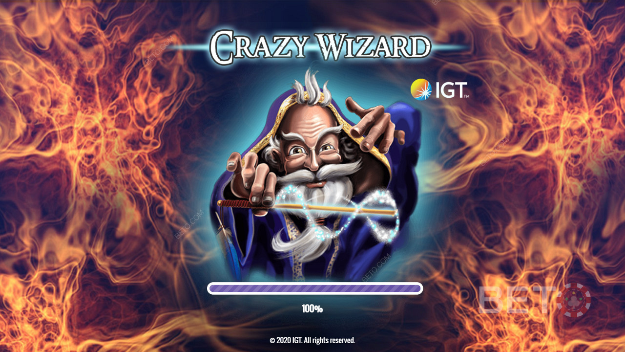 Gå inn i en verden av trolldomstrollmenn og magi - Crazy Wizard en spilleautomat fra IGT