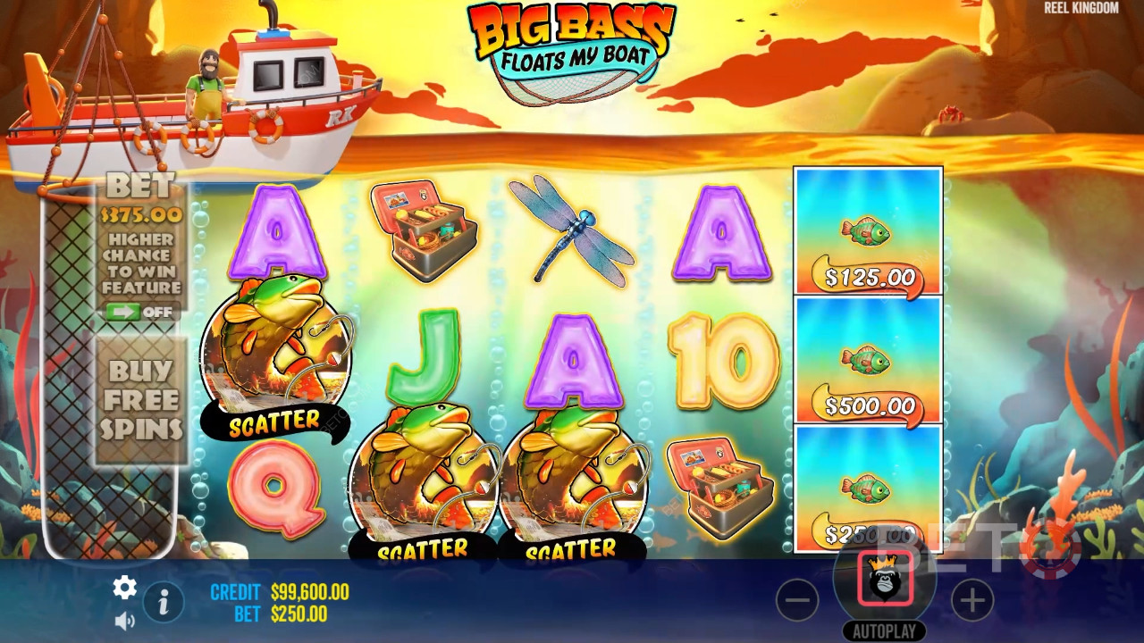 Bonusfunksjoner forklart i Big Bass Floats My Boat av Reel Kingdom