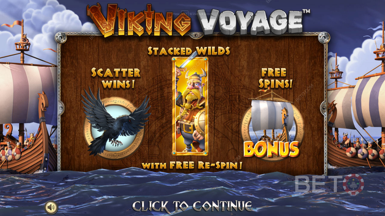 Nyt flere kraftige bonusfunksjoner og gratisspinn i spilleautomaten Viking Voyage
