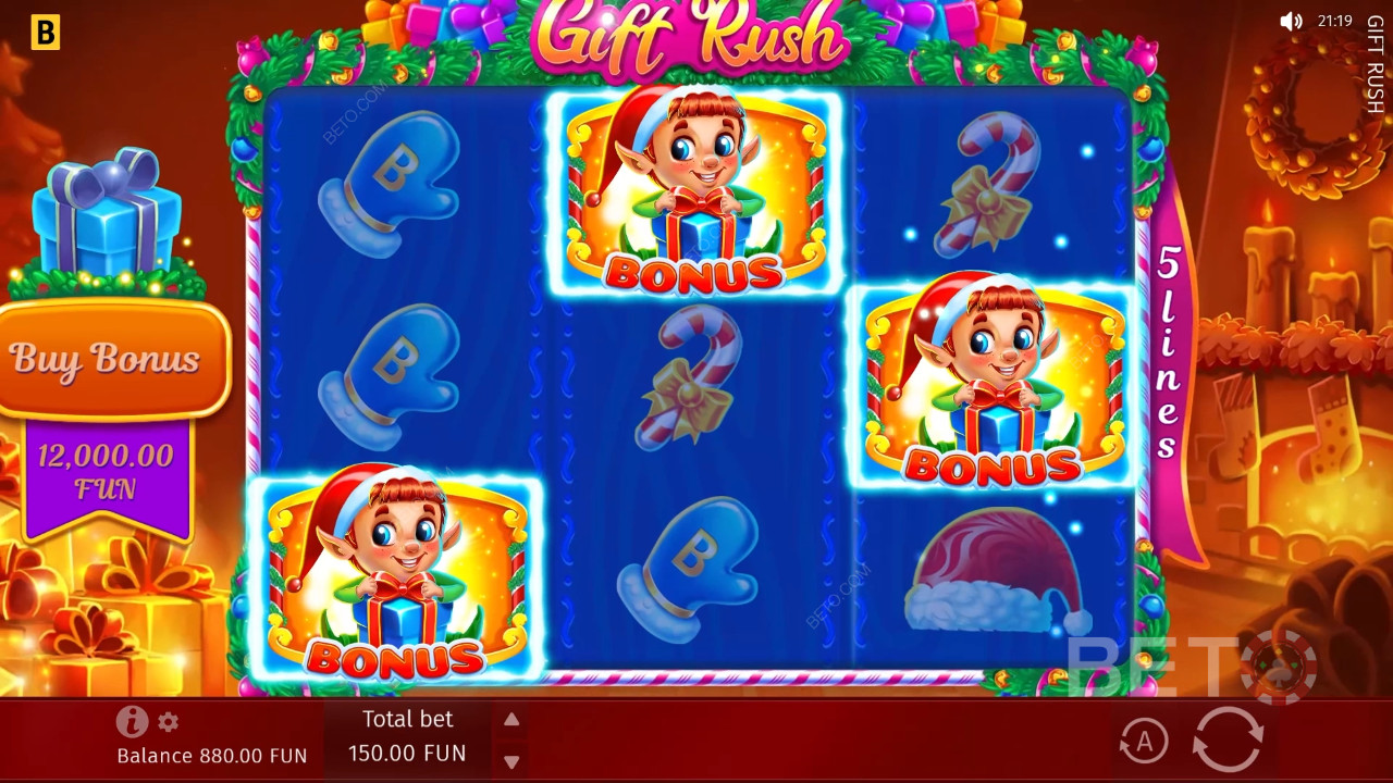 Gift Rush Anmeldelse av BETO Slots