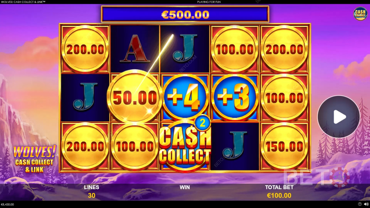 Bonusfunksjoner forklart i Wolves! Cash Collect & Link by Playtech Origins