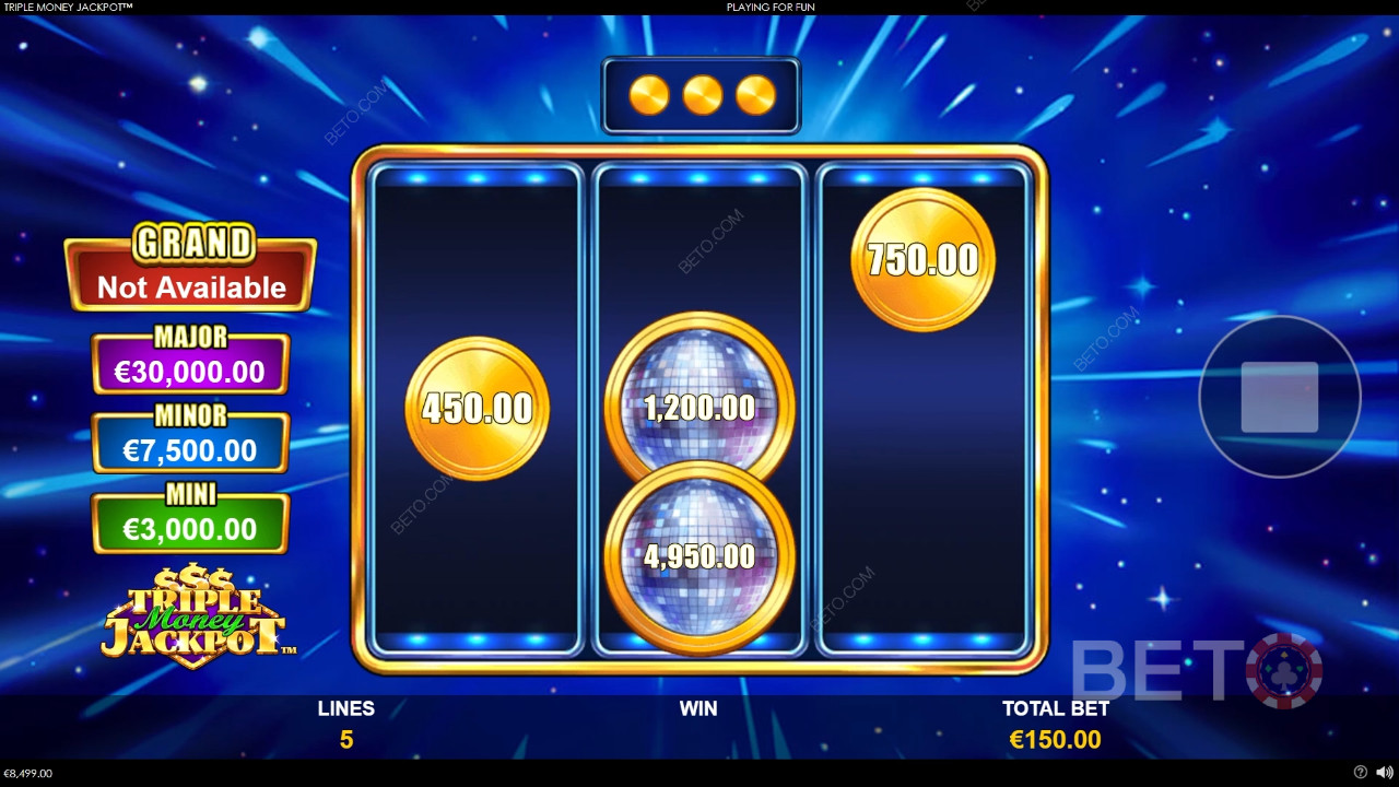 Bonusfunksjoner forklart i Triple Money Jackpot av Playtech